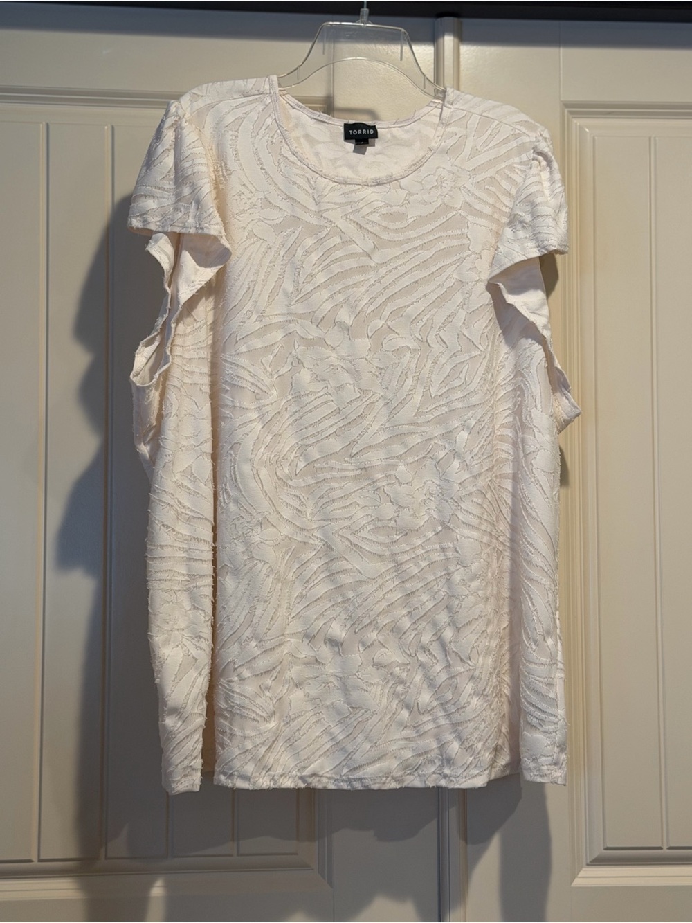 Torrid Ivory Short-Sleeve Textured Tee
